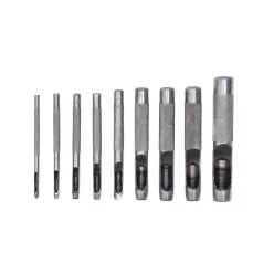 SIBRTEH 9db-os bőrlyukasztó szett húzózáras táskában