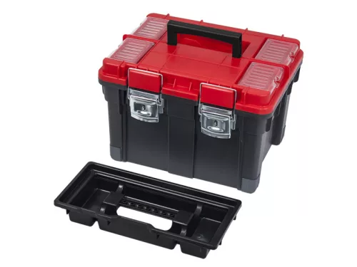 QBRICK REGULAR Szerszámosláda trophy 2 4 rekeszes HD piros