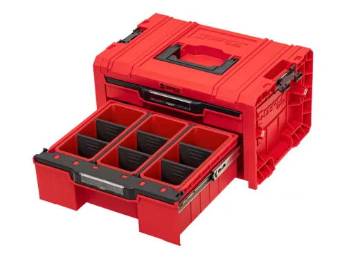 QBRICK SYSTEM PRO Szerszámosláda Fiókos 2 EXPERT Red Ultra HD