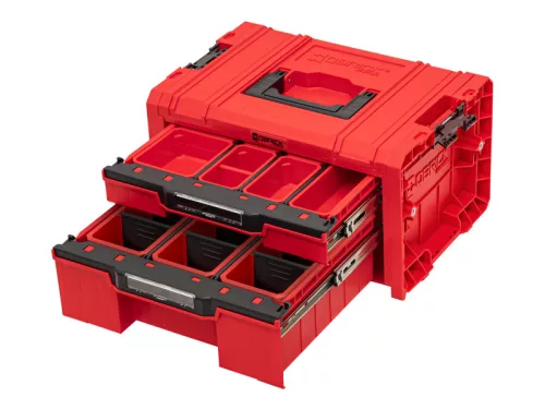 QBRICK SYSTEM PRO Szerszámosláda Fiókos 2 EXPERT Red Ultra HD