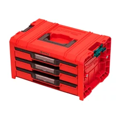   QBRICK SYSTEM PRO 2.0 Szerszámosláda Fiókos 3 EXPERT Red Ultra HD