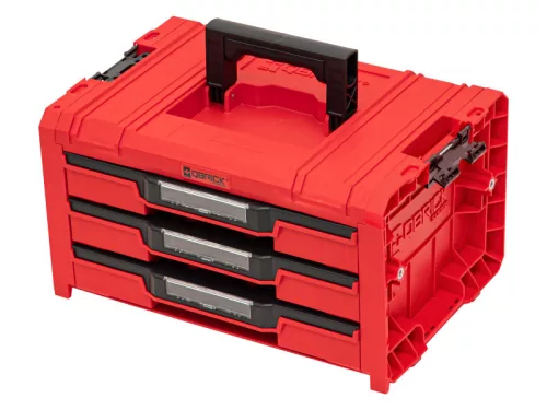 QBRICK SYSTEM PRO 2.0 Szerszámosláda Fiókos 3 EXPERT Red Ultra HD