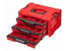 QBRICK SYSTEM PRO Gurulós Fiókos Szerszámosláda 3 Red Ultra HD