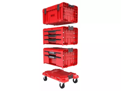 QBRICK SYSTEM PRO Gurulós Fiókos Szerszámosláda 4 Red Ultra HD