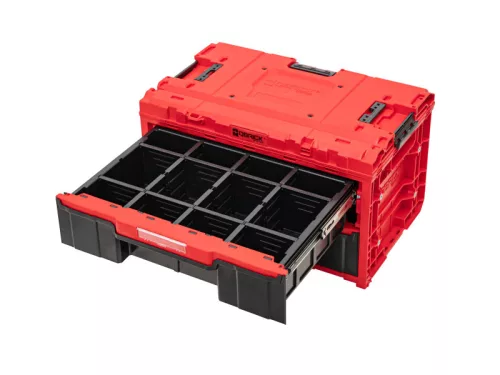 QBRICK SYSTEM ONE Fiókos Szerszámosláda 2.0 Red
