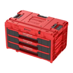   QBRICK SYSTEM ONE 2.0 3 fiókos szerszámosláda Red Ultra HD