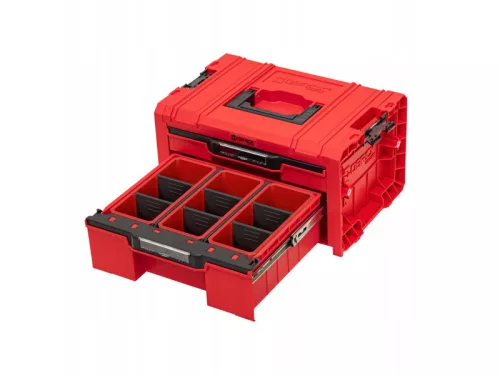 QBRICK SYSTEM PRO 2.0 Fiókos Szerszámosláda rendszer 6 Red Ultra HD