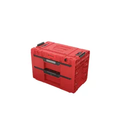 QBRICK SYSTEM PRIME 2 Fiókos szerszámosláda Red Ultra HD