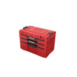 QBRICK SYSTEM PRIME 3 Fiókos szerszámosláda Red Ultra HD