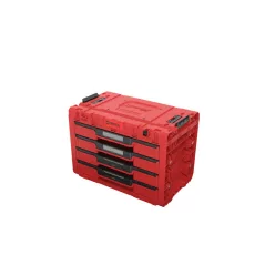 QBRICK SYSTEM PRIME 4 Fiókos szerszámosláda Red Ultra HD