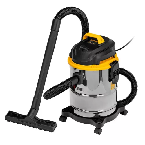 DENZEL 1200W 15L építési száraz- nedves porszívó EVC15-2-5, INOX, 3 év garancia