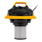 DENZEL 1200W 15L építési száraz- nedves porszívó EVC15-2-5, INOX, 3 év garancia