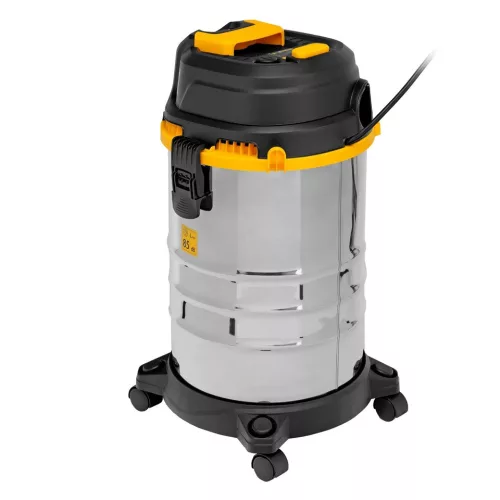 DENZEL 1400W 30L építőipari száraz- nedves porszívó szett, kisgép csatlakozás, szűrőtisztító funkció, leeresztő csap, RVC30-3-5, 3 év garancia