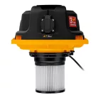 DENZEL 1400W 30L építőipari száraz- nedves porszívó szett, kisgép csatlakozás, szűrőtisztító funkció, leeresztő csap, RVC30-3-5, 3 év garancia