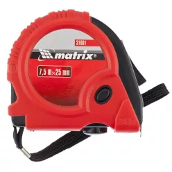 SPARTA Mérőszalag autostop gumírozott  7.5m x 25mm