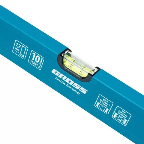 GROSS 2000mm alumínium vízmérték megerősített 3 libella