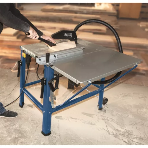 Scheppach HS 120 o asztali körfűrész 2200 W, 230 V, 315 mm, 83 mm vágásmélység, állvánnyal