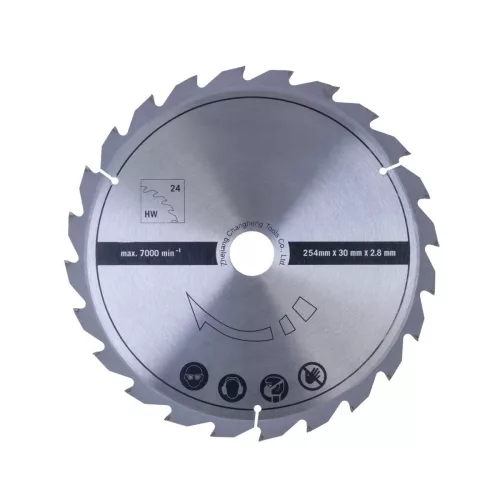 Scheppach TCT körfűrészlap 254x30x2,8 mm, 24 fog, fához – HS 254, HM 110 MP, HM 100 T