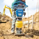 Scheppach VS 1000 vibrációs döngölőgép 6,5 LE, 10 kN, 40–60 cm tömörítési mélységig