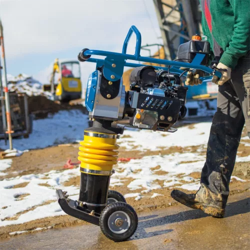 Scheppach VS 1000 vibrációs döngölőgép 6,5 LE, 10 kN, 40–60 cm tömörítési mélységig