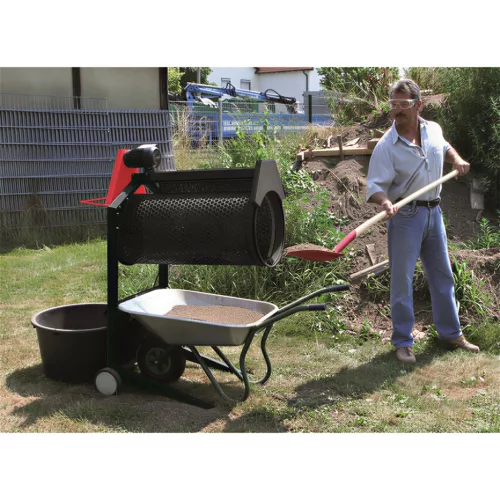 Scheppach RS 400 elektromos rostagép (dobrosta) 360 W, 3 m³/óra, 20/10 mm rostával