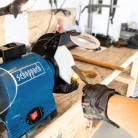 Scheppach BG 200 AL kettős köszörű 550 W, K60 és 40 mm széles fehér K100 koronggal