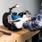 Scheppach BG 200 AL kettős köszörű 550 W, K60 és 40 mm széles fehér K100 koronggal