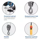 Scheppach HRS 400 elektromos drótköteles csörlő 400 kg, 780 W, 12 m emelés csigával