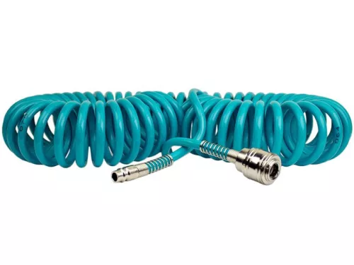 STELS 15m spirális visszahúzható levegő tömlő 15m gyorscsatlakozókkal BASF