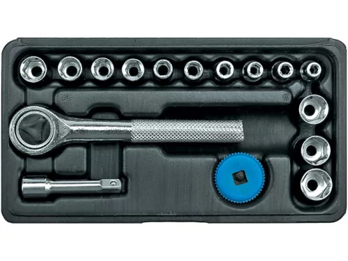 Dugókulcs készlet 16 részes 1/4" 4-13 mm