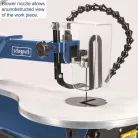 Scheppach SD 1600 V asztali dekopírfűrész 120 W, 406 mm kinyúlás, 0–45° dönthető asztal