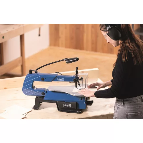 Scheppach SD 1600 V asztali dekopírfűrész 120 W, 406 mm kinyúlás, 0–45° dönthető asztal