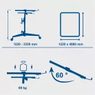 Scheppach TBL 400 gipszkartonlap emelő 3,35 m, 68 kg, 60°-ig dönthető