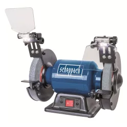   Scheppach SM 150 L kettős köszörű 400 W, 150 mm, K36 és K60 koronggal, LED-világítással