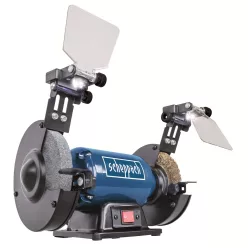   Scheppach SM 150 LB kettős csiszoló 400 W, 150 mm korong és acélkefe, LED-világítással