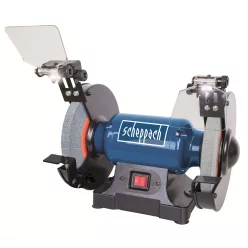   Scheppach SM 200 L kettős köszörű 500 W, 200 mm, K36 és K60 koronggal, LED-világítással
