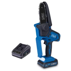   Scheppach C-PS100-X-SET S akkus ágvágó mini láncfűrész 20 V, 13 cm, 1 kg, akkuval
