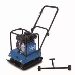   Scheppach HP 1800s lapvibrátor 88 kg, 23 kN, 30 cm tömörítési mélység, gumitalppal, kerekekkel