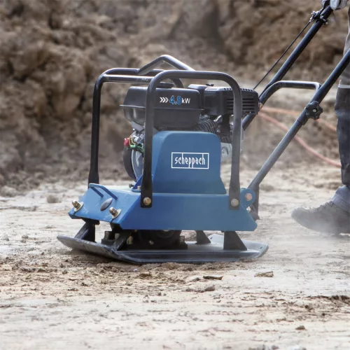 Scheppach HP 2200s lapvibrátor 102 kg, 25 kN, 35 cm tömörítési mélység, gumitalppal