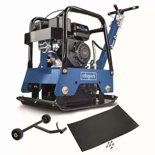 Scheppach HP 2500s kétirányú lapvibrátor 125 kg, 30 kN, 40 cm tömörítési mélység, 6,5 LE