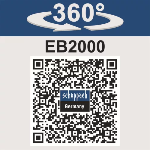 Scheppach EB 2000 benzinmotoros földfúró 52 cm³, 3 fúrószárral, 200 mm-ig, rezgéscsillapítós