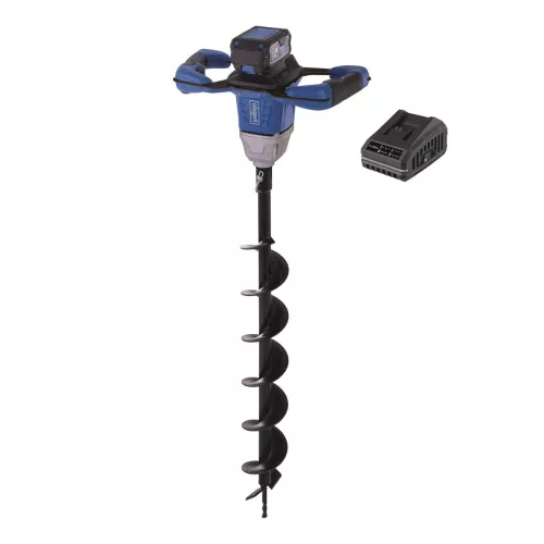 Scheppach BC-EB100-X-SET L akkus földfúró 20 V, 100 mm fúrószárral, 800 mm mélységig