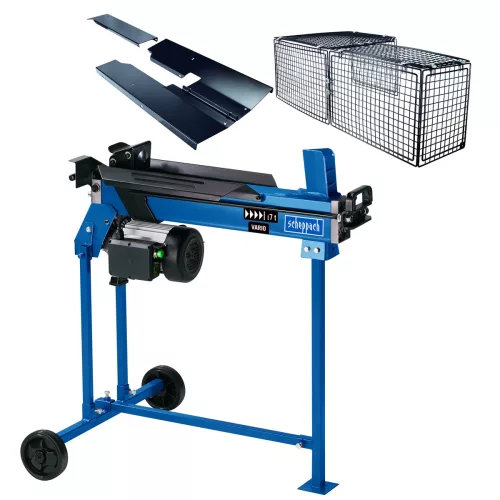Scheppach HL 760 LS elektromos rönkhasító 7 t, 52 cm, állvánnyal, VARIO rendszerrel