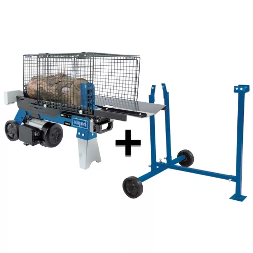 Scheppach HL 760 LS elektromos rönkhasító 7 t, 52 cm, állvánnyal, VARIO rendszerrel