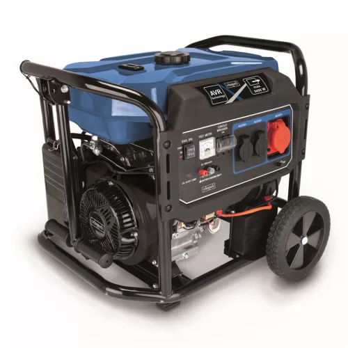 Scheppach SG 7100x áramfejlesztő 5500 W, 400 V + 230 V, AVR, elektromos indítás, 25 l tank