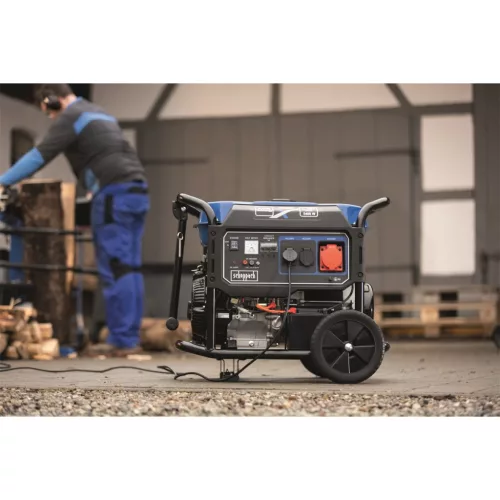 Scheppach SG 7100x áramfejlesztő 5500 W, 400 V + 230 V, AVR, elektromos indítás, 25 l tank