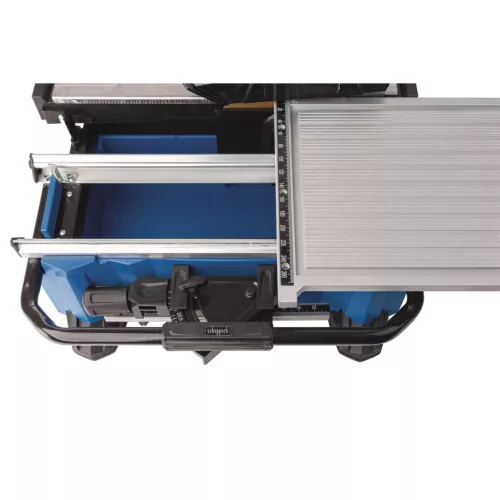 Scheppach WTS 2000 csempevágó és burkolatvágó gép tolóasztallal, 900 W, 180 mm