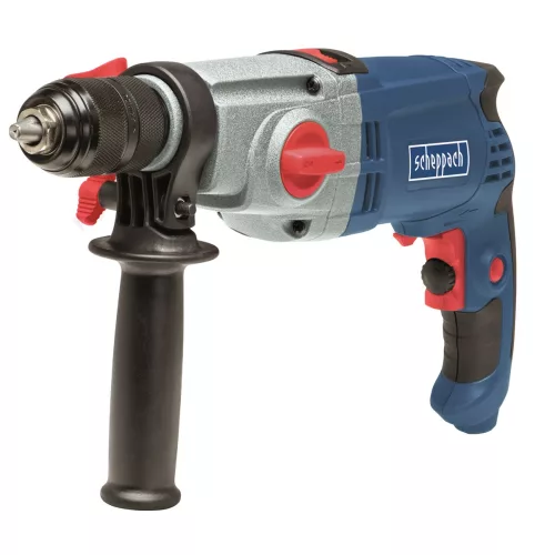 Scheppach DI 850 kétsebességes ütvefúró 850 W, 13 mm gyorstokmány, kofferrel és bitekkel
