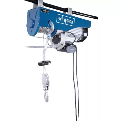 Scheppach HRS 1000 elektromos drótköteles csörlő 500/999 kg, 12 m emelés, 1600 W