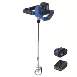   Scheppach BC-PMX100-X-SET L akkus keverőgép 20 V, 100 mm szárral, 4 Ah akkuval